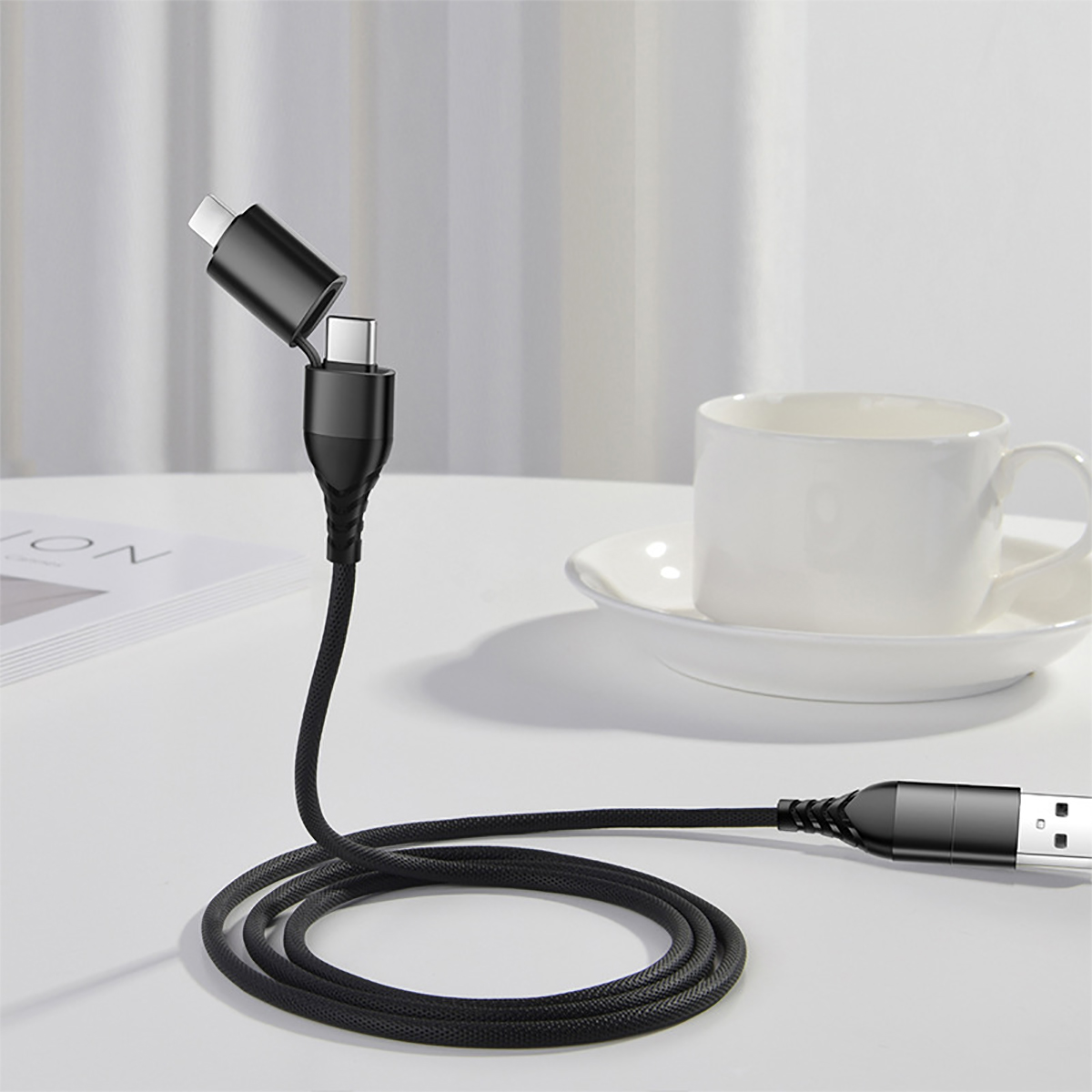 2. 4 in 1 Charging USB, Fast Data Transfer Cable detailed information by Union Power America Inc. - Union Power (Yangzhou)Co., Ltd. Bulk Purchase and Corporate purchase contact us today(Description)