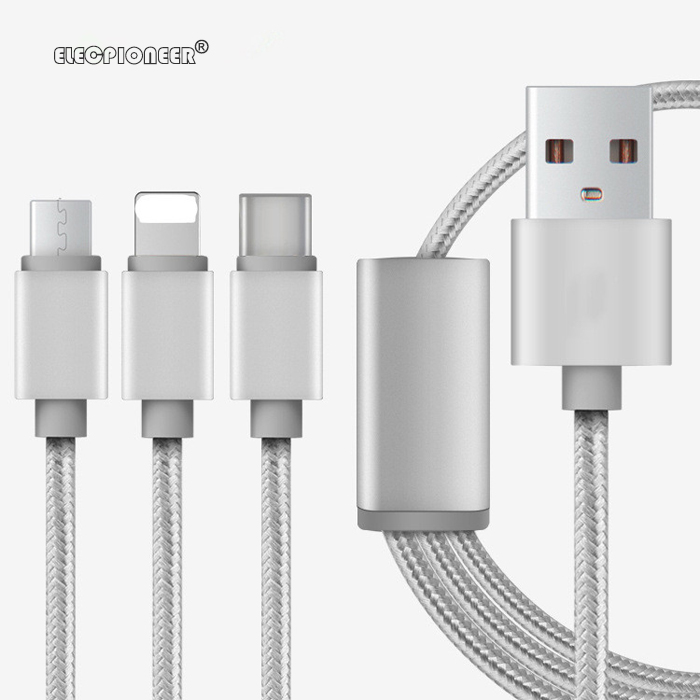 3. 3 in 1 Braided USB, Fast Data Transfer Cable detailed information by Union Power America Inc. - Union Power (Yangzhou)Co., Ltd. Bulk Purchase and Corporate purchase contact us today(Description Section)