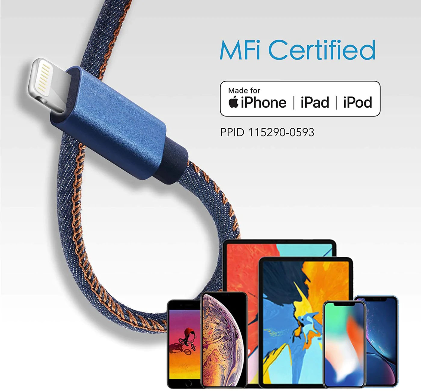 5. Denim Jean Lightning to USB type C Cable detailed information by Union Power America Inc. - Union Power (Yangzhou)Co., Ltd. Bulk Purchase and Corporate purchase contact us today(Slide Show)