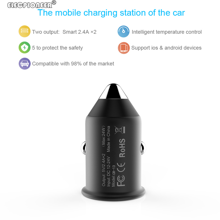 1. CR-13 Mini Dual USB Car Charger detailed information by Union Power America Inc. Union Power (Yangzhou)Co. Ltd. Bulk Purchase and Corporate purchase from China (Description)