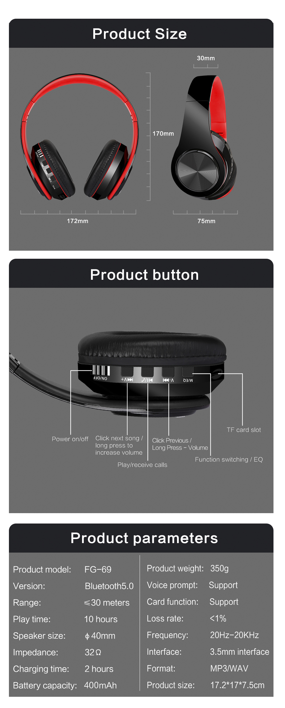 14. LM-FG69 Wireless Bluetooth Headset Bulk Corporate Purchase from China Union Power -Description-